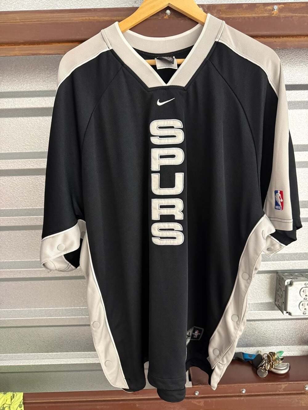Nike San Antonio Spurs Warm Up Shooting Shirt Size XL Black